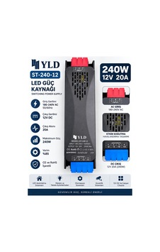 St-240-12 240w 12v 20a Slim Led Güç Kaynağı Led Trafosu , Switching Power Supply St-240-12 240w 12v 20a Slim Led Güç Kaynağı Led Trafosu , Switching Power Supply