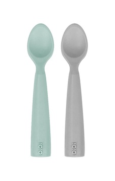 Oioi Nam Nam 2'li Silikon Mama Kaşığı - River Green / Powder Grey Açık Yeşil - Gri Oioi Nam Nam 2'li Silikon Mama Kaşığı - River Green / Powder Grey Açık Yeşil - Gri