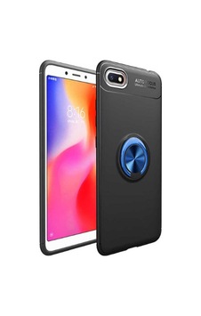 Huawei Y5 2018 Kılıf Zore Ravel Silikon Kapak Siyah-Mavi