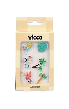 Vicco Jibbitz 996.a26y001 Charms 6 Pack Çok Renkli Unisex Trend