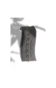 T-blk-06 Gold İçi Siyah Yonca Bileklik Gold T-blk-06 Gold İçi Siyah Yonca Bileklik Gold