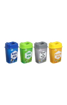 Sağlam Plastik Sıfır Atık Kutusu - Geri Dönüşüm Kutusu 4'Lü Set 6 Sağlam Plastik Sıfır Atık Kutusu - Geri Dönüşüm Kutusu 4'Lü Set 6