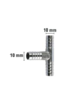 Rakor Metal T Tip Hortum İçin 10mm 2 Adet 5"