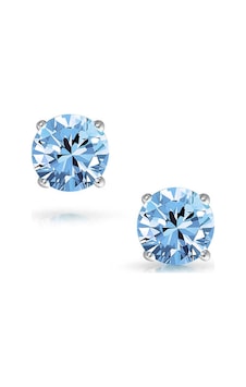 Blue Topaz Altın Tektaş Küpe Blue Topaz Altın Tektaş Küpe