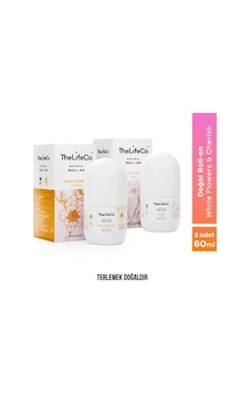 TheLifeCo Doğal Roll-on Deodorant White Flowers 60 ML + Roll-on Deodorant Cherish 60 ML