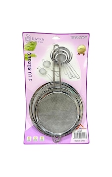 Metal 3'li Süzgeç 18-20-22 Cm Belirtilmemiş Metal 3'li Süzgeç 18-20-22 Cm Belirtilmemiş