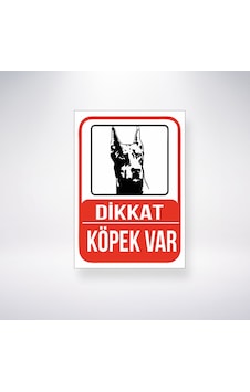 Dikkat Köpek Var 21x28 Arkası Sticker Dikkat Köpek Var 21x28 Arkası Sticker