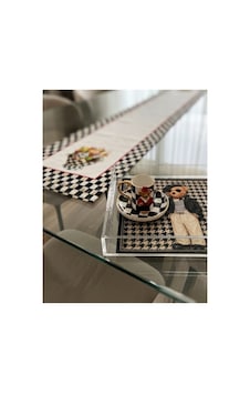 Milano Kazayağı Teddy Pleksi Sunum Tepsisi Tek Kişilik 23x23cm Siyah