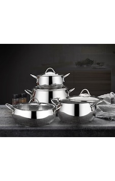 FİRST CLASS DELUX 8 PRÇ ÇELİK SET PLATİN FİRST CLASS DELUX 8 PRÇ ÇELİK SET PLATİN