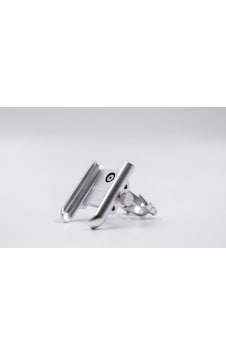 Brıvıga - 360 Döner Alüminyum Bisiklet Telefon Tutucu 60 100mm Telefon, 32mm Gidon Çapı, Gri
