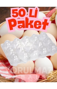 15 Li Plastik Yumurta Viyolü Dayanıklı Ve Hijyenik Paketleme 50 Adet Siyah