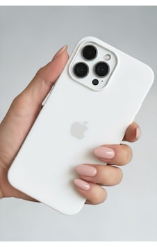 Iphone 16 Pro Max Uyumlu Kılıf Logolu Lansman Soft Yumuşak Içi Kadife Silikon Kapak Beyaz Iphone 16 Pro Max Uyumlu Kılıf Logolu Lansman Soft Yumuşak Içi Kadife Silikon Kapak Beyaz