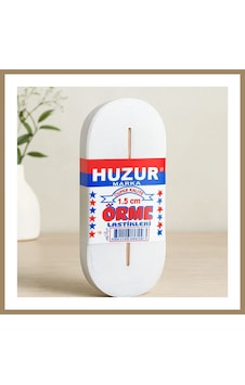 Bezos Paça Lastik Yassı 1.5 Cm Beyaz - 10 M 22 Bezos Paça Lastik Yassı 1.5 Cm Beyaz - 10 M 22