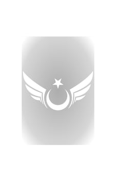 Beyaz Kanatlı Ay Yıldız Sticker Oto Araba Sticker Beyaz Kanatlı Ay Yıldız Sticker Oto Araba Sticker