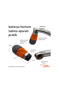 Batarya Hortum Bağlama Aparatı Kelepçesiz Pratik Dış Diş Musluk H Batarya Hortum Bağlama Aparatı Kelepçesiz Pratik Dış Diş Musluk H