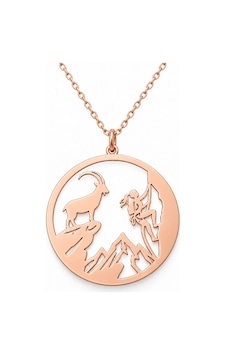 Zirve Tutkusu Gümüş Kolye - Rose Rose Gold Zirve Tutkusu Gümüş Kolye - Rose Rose Gold