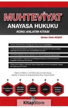 Muhteviyat Anayasa Hukuku Konu Anlatım Kitabı - Berker Fatih Avşar - Gazi Kitabevi