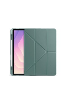 Aksesuarcim S11 Sm-x730 X736b İle Uyumlu Kılıf Silikon Yumuşak Kalem Bölmeli Esnek 4 Farklı Stand Olabilen Tablet Kılıfı Koyu Yeşil Sku: Zeusb0gg34cv56 Arka Kapak