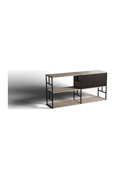 Ahşap Metal Raf 160x40x80 Cm Geniş Ve Kullanışlı Kahverengi Ahşap Metal Raf 160x40x80 Cm Geniş Ve Kullanışlı Kahverengi