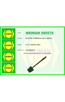 Bescher Silecek Kumanda Kolu Beslı Sağ 12 / Toros 1986 Neıman 585576 7700585576 Bescher Silecek Kumanda Kolu Beslı Sağ 12 / Toros 1986 Neıman 585576 7700585576