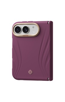 İphone Duo Uyumlu Kılıf M-safe Şarj Özellikli Çizgili Logolu Udemos Freedom Serisi Kapak Bordo