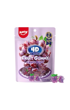 Amos 4d Fruit Gummy Grape Burst 54g Amos 4d Fruit Gummy Grape Burst 54g