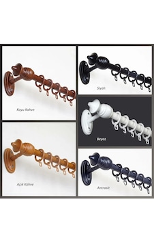 Ahşap Rustik Raysız / Perde Askısı / 200 Cm / 5 Renk Seçeneği Ahşap Rustik Raysız / Perde Askısı / 200 Cm / 5 Renk Seçeneği