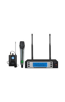 Roof R-2200 Uhf 1 El + 1 Yaka Kablosuz Telsiz Mikrofon Seti Roof R-2200 Uhf 1 El + 1 Yaka Kablosuz Telsiz Mikrofon Seti