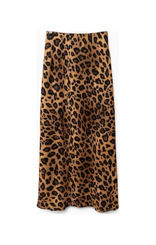 Mixray 4107 Kadın Leopar Desen Saten Etek Kahve Mixray 4107 Kadın Leopar Desen Saten Etek Kahve