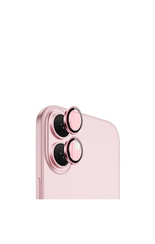 Apple Uyumlu iPhone 16/16 Plus Kamera Lens Koruyucu Halka Set-al8114 Pembe Apple Uyumlu iPhone 16/16 Plus Kamera Lens Koruyucu Halka Set-al8114 Pembe