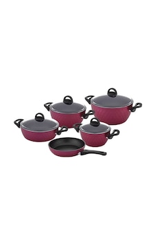 Vivaldi Lidya Granit Tencere Seti 9 Parça Mor H025