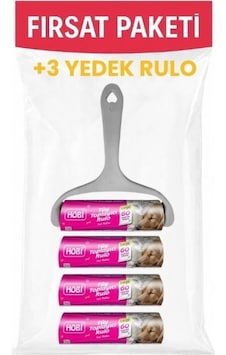 Hobi Tüy Toplama Rulosu Large Boy - 16 Cm Geniş Başlık, 60 Yaprak + 3 Yedek