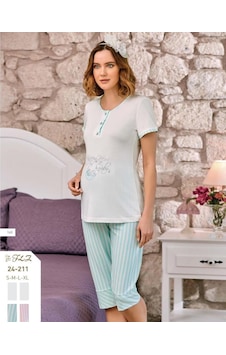 Flz 24-211 Hamile Lohusa Kapri Pijama Takımı Pudra Flz 24-211 Hamile Lohusa Kapri Pijama Takımı Pudra