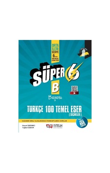 Süper 6. Sınıf Türkçe 100 Temel Eser Yeni Nesil Soru Kitabı Nitel Süper 6. Sınıf Türkçe 100 Temel Eser Yeni Nesil Soru Kitabı Nitel