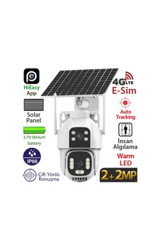 Trk-lınk Rs-5102 2x2mp 4g Dış Mekan Güneş Enerjili Pt Güvenlik Kamerası - 2 Lensli, Renkli Gece Trk-lınk Rs-5102 2x2mp 4g Dış Mekan Güneş Enerjili Pt Güvenlik Kamerası - 2 Lensli, Renkli Gece