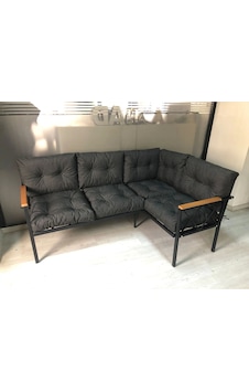 Miami Köşe Koltuk Takımı , 2+2 Balkon-bahçe-çay Seti-mutfak Köşesi Antrasit Miami Köşe Koltuk Takımı , 2+2 Balkon-bahçe-çay Seti-mutfak Köşesi Antrasit