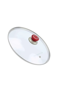 Tencere Sahan Tava Cam Kapağı 24 Cm Buhar Delikli Kapak Kırmızı Tutma Tepesi Tencere Sahan Tava Cam Kapağı 24 Cm Buhar Delikli Kapak Kırmızı Tutma Tepesi