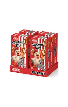Miskets Chicken Bite Tavuk Budu Çikolata Akışkan Karamelize Bisküvi Kaplı Krema Dolgulu Çikolata 4'lü Paket 50 G X 4 Adet