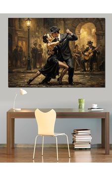 Sokakta Dans Eden Tango Çifti Dekoratif Kanvas - Mdf Ahşap Tablo Sokakta Dans Eden Tango Çifti Dekoratif Kanvas - Mdf Ahşap Tablo