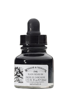 Winsor Newton Drawing Ink 30ml Çizim Mürekkebi Black Indian Siyah Winsor Newton Drawing Ink 30ml Çizim Mürekkebi Black Indian Siyah