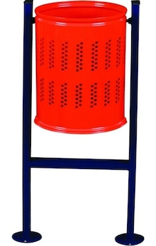 Profil Ayaklı Çöp Kovası Kırmızı Profil Ayaklı Çöp Kovası Kırmızı