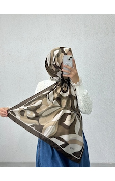 Siyane Scarf Naturel Desen Şal 05 Kahverengi Siyane Scarf Naturel Desen Şal 05 Kahverengi