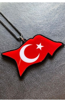 Türk Bayrağı Pleksi Dikiz Ayna Süsü - 174964782