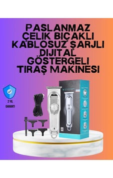Karbon Çelik Bıçaklı Lityum Pilli Saç Sakal Kesme Makinesi 120 Dakika Metal Gövde Bx-313680 1 - 2 Saat