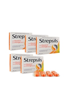 Strepsils Vitamin C Portakal Aromalı 24 Pastil ( 5 Adet ) Strepsils Vitamin C Portakal Aromalı 24 Pastil ( 5 Adet )