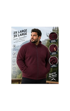 Givoria Büyük Beden Fermuarlı Polar Hırka Yumuşak Polar Ceket Bordo Bordo Givoria Büyük Beden Fermuarlı Polar Hırka Yumuşak Polar Ceket Bordo Bordo