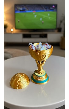 Dünya Kupası Kupa Şekerlik / Saklama Kutusu - World Cup 2026 15 Cm Dünya Kupası Kupa Şekerlik / Saklama Kutusu - World Cup 2026 15 Cm