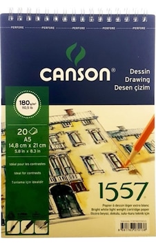Canson 1557 Dessin Resim ve Çizim Blok Spiralli A5 180 G 20 Sayfa Canson 1557 Dessin Resim ve Çizim Blok Spiralli A5 180 G 20 Sayfa