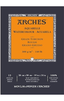 Arches Sulu Boya Blok Defter Rough 300G 12 Yaprak 26X36 Arches Sulu Boya Blok Defter Rough 300G 12 Yaprak 26X36