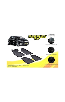 Opel Corsa D / E Paspas Perflex 3D Havuzlu X-Mat 2007-2019 Arası Opel Corsa D / E Paspas Perflex 3D Havuzlu X-Mat 2007-2019 Arası